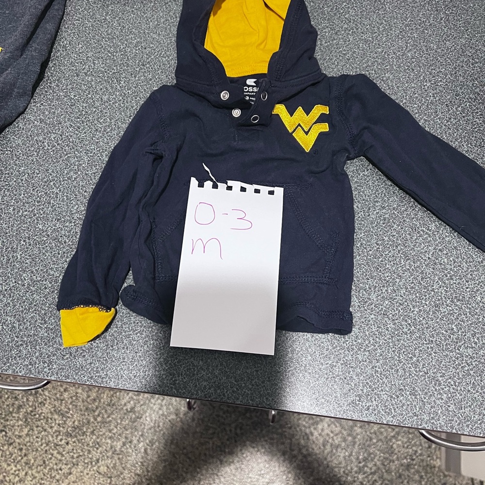 Wvu outfit 0-3 month